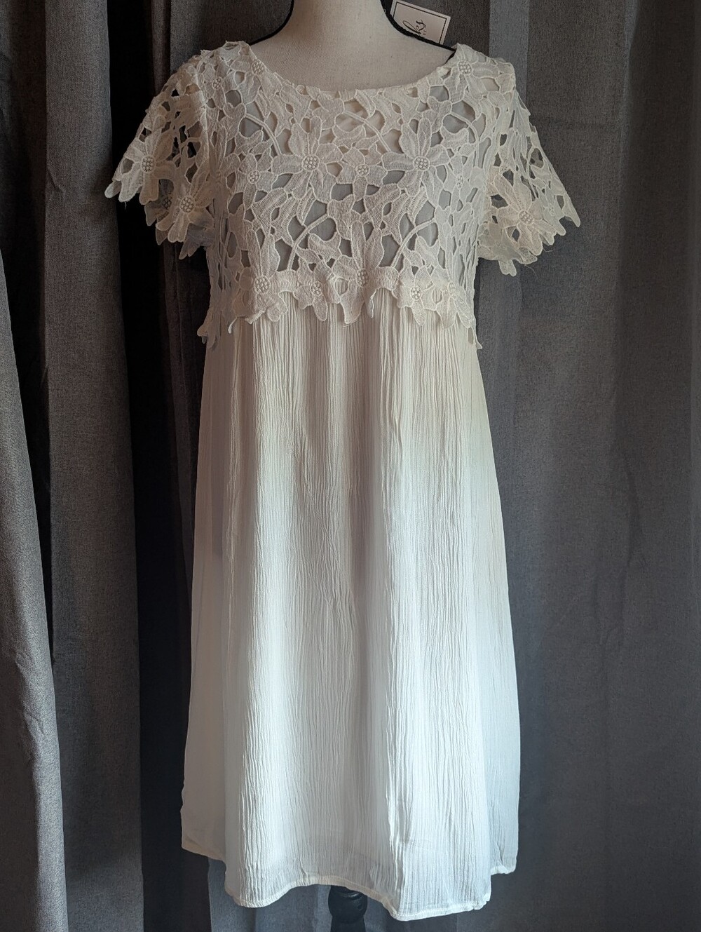 LOVE+HARMONY White Floral Cutout Dress S NWT